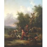William Shayer, Gypsy encampment, oil on canvas