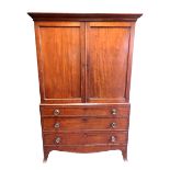 A George III mahogany linen press