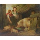 Att to George Morland, oil on canvas