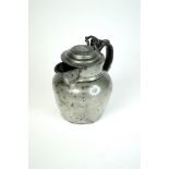 A late 18th century pewter pint cider or ale jug