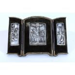 An Italian white metal triptych