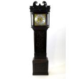 A George III oak cottage longcase clock