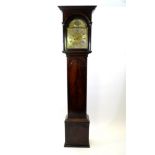 A George III mahogany and inlaid longcase clock.