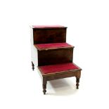 A set of Regency mahogany bed steps