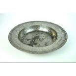 A late 17th century pewter bowl or dish