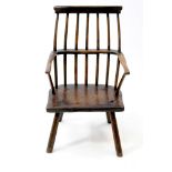 An elm and ash vernacular stick back chair