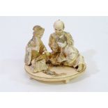 Gyokuzan: A Japanese carved ivory family group