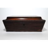A Regency mahogany sarcophagus shape caddy box