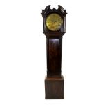 A George III cross banded oak cased longcase clock