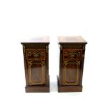 A pair of George III ormolu mounted mounted mahogany dining pedestals