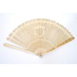 A Canton ivory brise fan