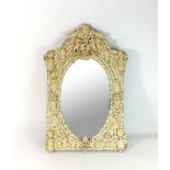 A French bone and ivory mirror