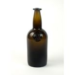An early 19th century sealed cylinder wine bottle