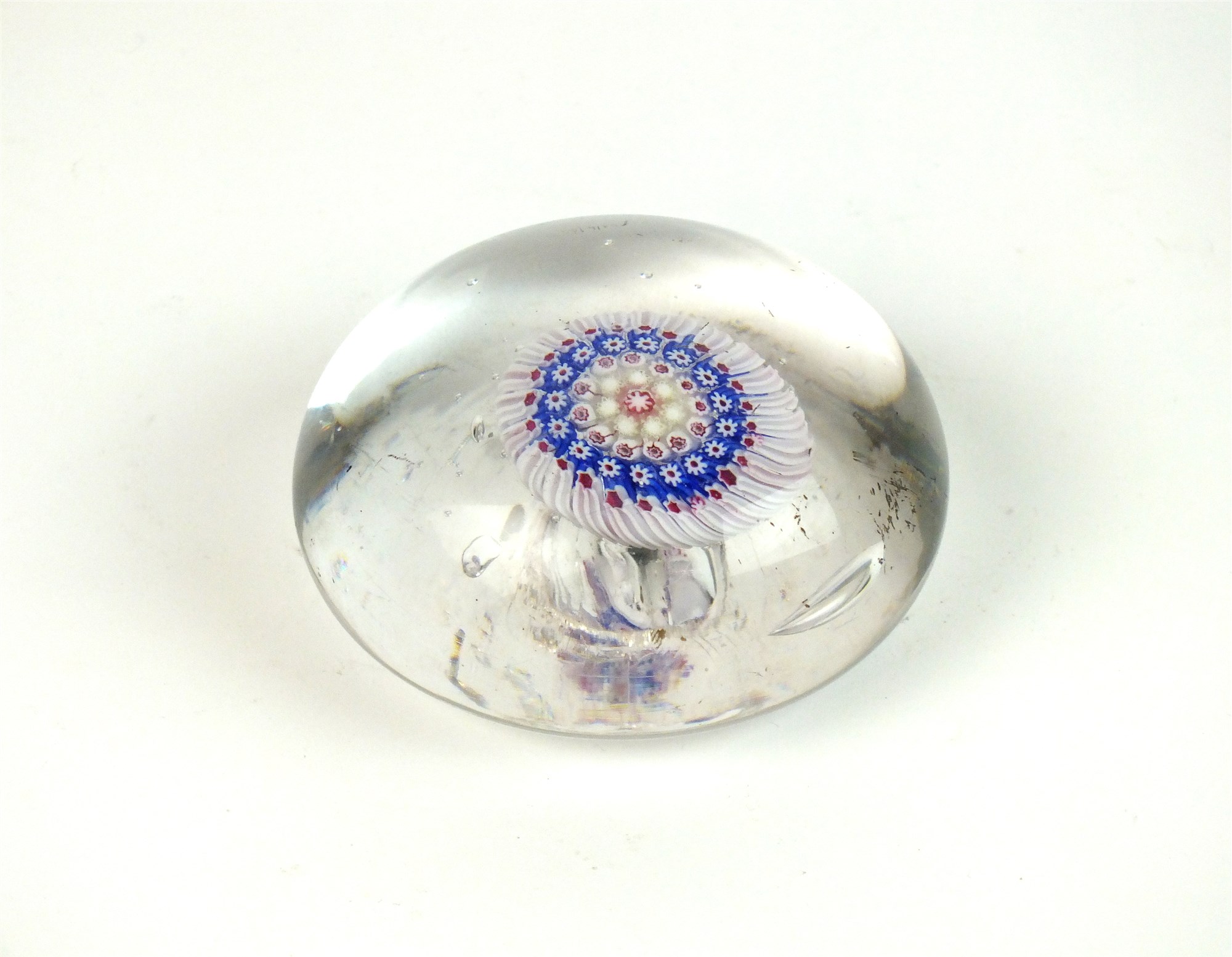 An Old English glass paperweight, probably Richardson