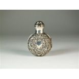 A silver cased scent bottle