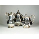 A Victorian three piece silver tea service