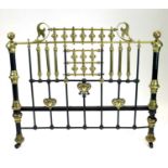 A good quality Victorian bed frame, decorated in the Art Nouveau manner