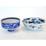 Two 19th century Japanese blue and white bowls