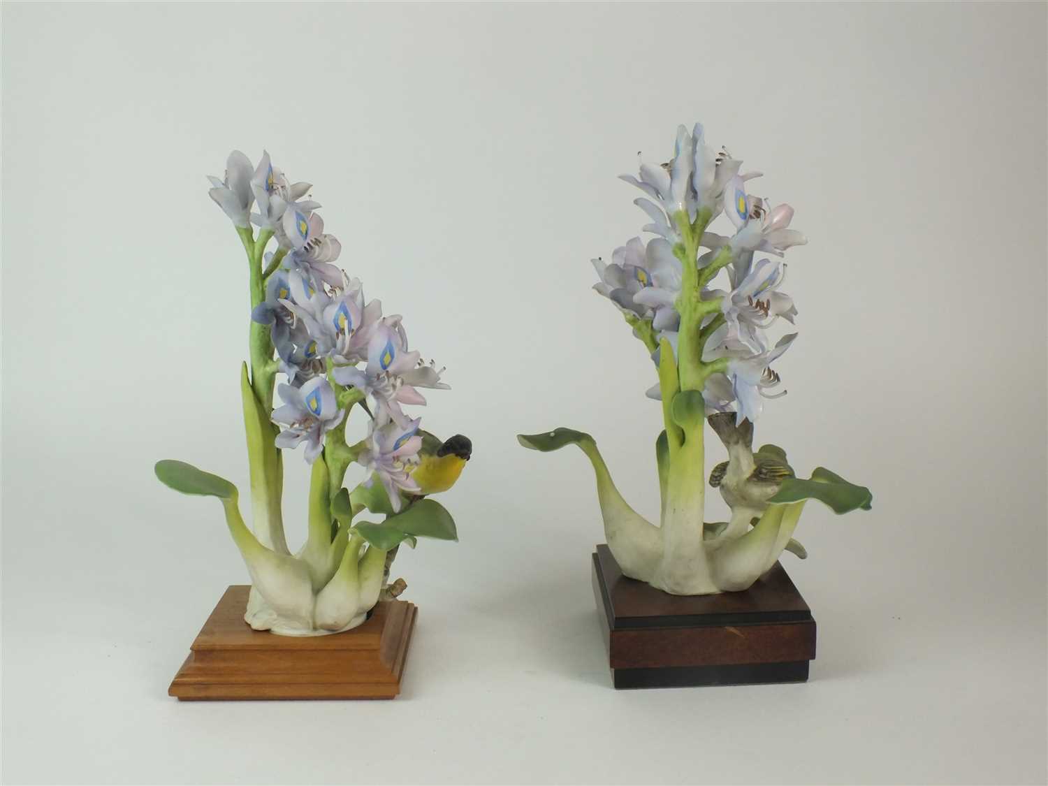 A pair of Royal Worcester models of Yellow-Throats and Purple Hyacinth - Image 3 of 3