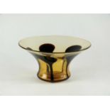 A Whitefriars amber cased bowl