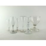 Six 18th/19th century drinking glasses