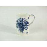 A large Coalport blue and white mug