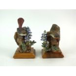 A pair of Royal Worcester models of Canyon Wrens