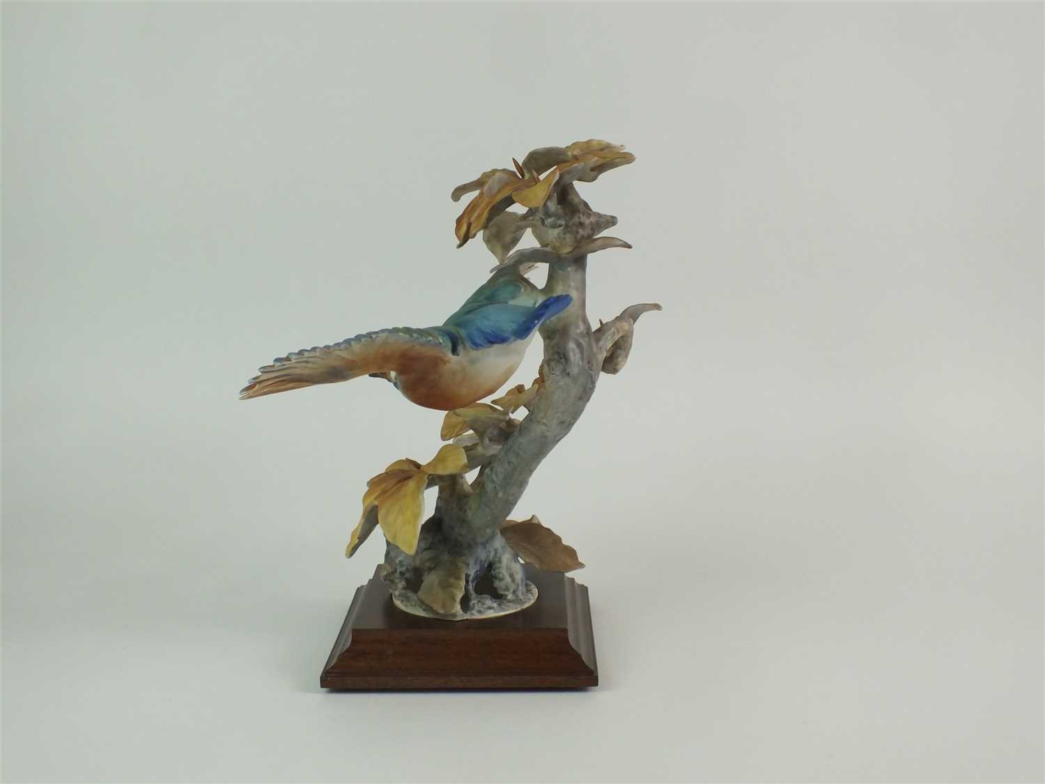 A Royal Worcester model of a Kingfisher and Autumn Beech - Image 4 of 7