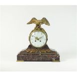 French 19th century gilt metal mantel clock