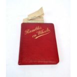 'Rambles on Wheels' an Edwardian hand written leather bound motoring diary