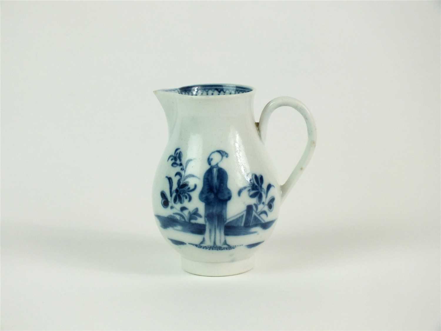 A Caughley Waiting Chinaman sparrowbeak jug