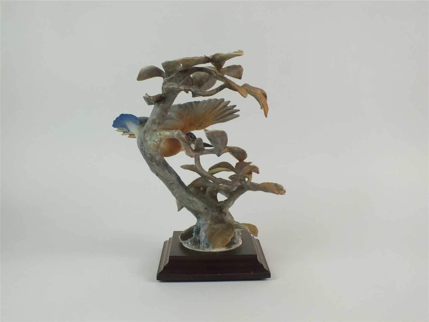 A Royal Worcester model of a Kingfisher and Autumn Beech - Image 3 of 7