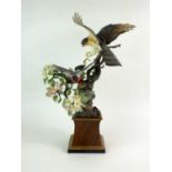 A Royal Worcester model of a Sparrowhawk and Bullfinch