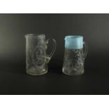 Two English glass water jugs