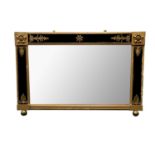A decorative Victorian over-mantle wall mirror