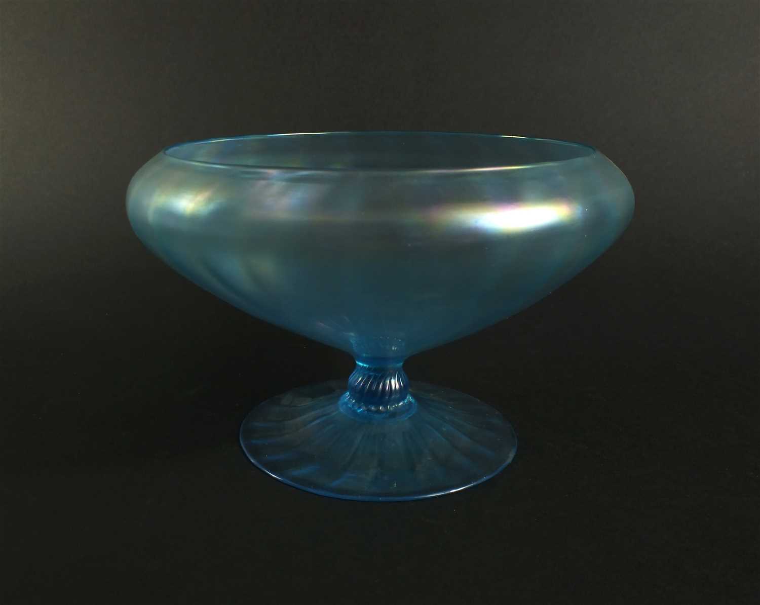 A John Walsh Walsh Vesta Venetian pedestal glass bowl