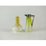 A Thomas Webb Coralene vase and Hukin and Heath jug