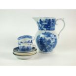 A group of 18th/early 19th century blue and white porcelain