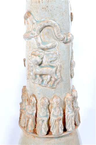 A pair of Chinese qingbai funerary vases, Song dynasty - Image 3 of 4