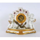 Victorian porcelain mantel timepiece