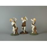 Three Royal Worcester porcelain figures