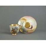 Royal Worcester demitasse cup and saucer