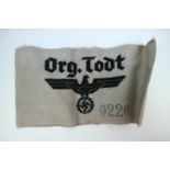 A rare German Third Reich Organisation Todt armband