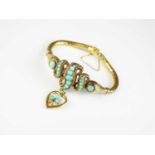 A late 19th century turquoise bracelet