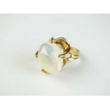 A water opal dress ring