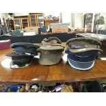 Large collection of post-war visor caps