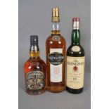 The Glenlivet 40%, Glengoyne 10 YO 43%, Chivas Regal 12 YO 1801-2001 Celebration Series, 3 bottles