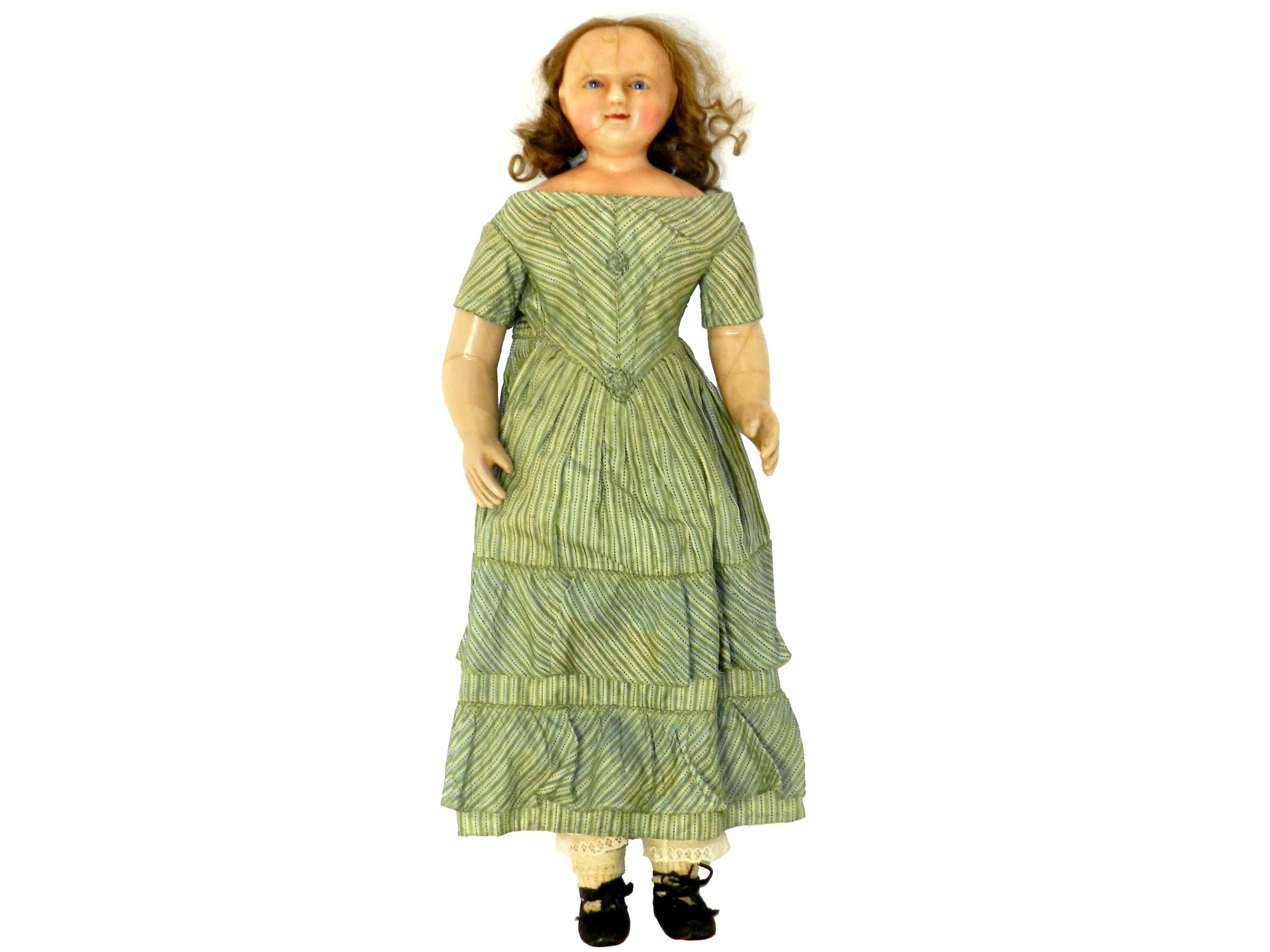 24” Poured “Julia Maryanne” Wax Doll, mid 19th Century - Image 2 of 3