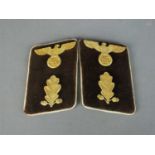 A matched set of German Third Reich collar tabs for an Abschnittsleiter at Kreis level,