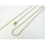 Two gold chain necklaces